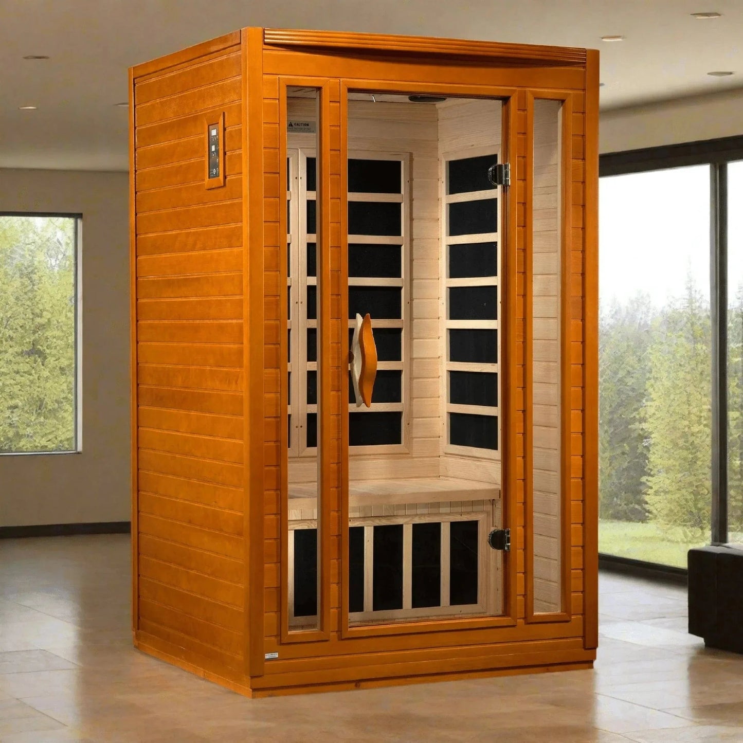 Trivano Living- "San Marino" 2-person Low EMF FAR Infrared Sauna DYN-6206-01-Sauna-Trivano Living-Trivano Living