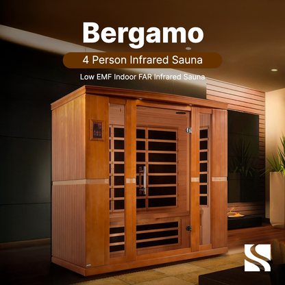 Trivano Living- "Bergamo" 4-person Low EMF FAR Infrared Sauna DYN-6440-01-Sauna-Trivano Living-Trivano Living