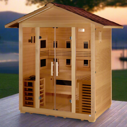 Trivano Living- "Gargellen" 5 Person Hybrid Outdoor Sauna GDI-8125-01-Sauna-Trivano Living-Trivano Living