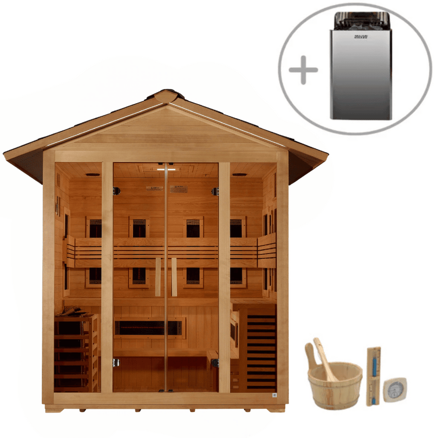 Trivano Living- "Gargellen" 5 Person Hybrid Outdoor Sauna GDI-8125-01-Sauna-Trivano Living-Trivano Living
