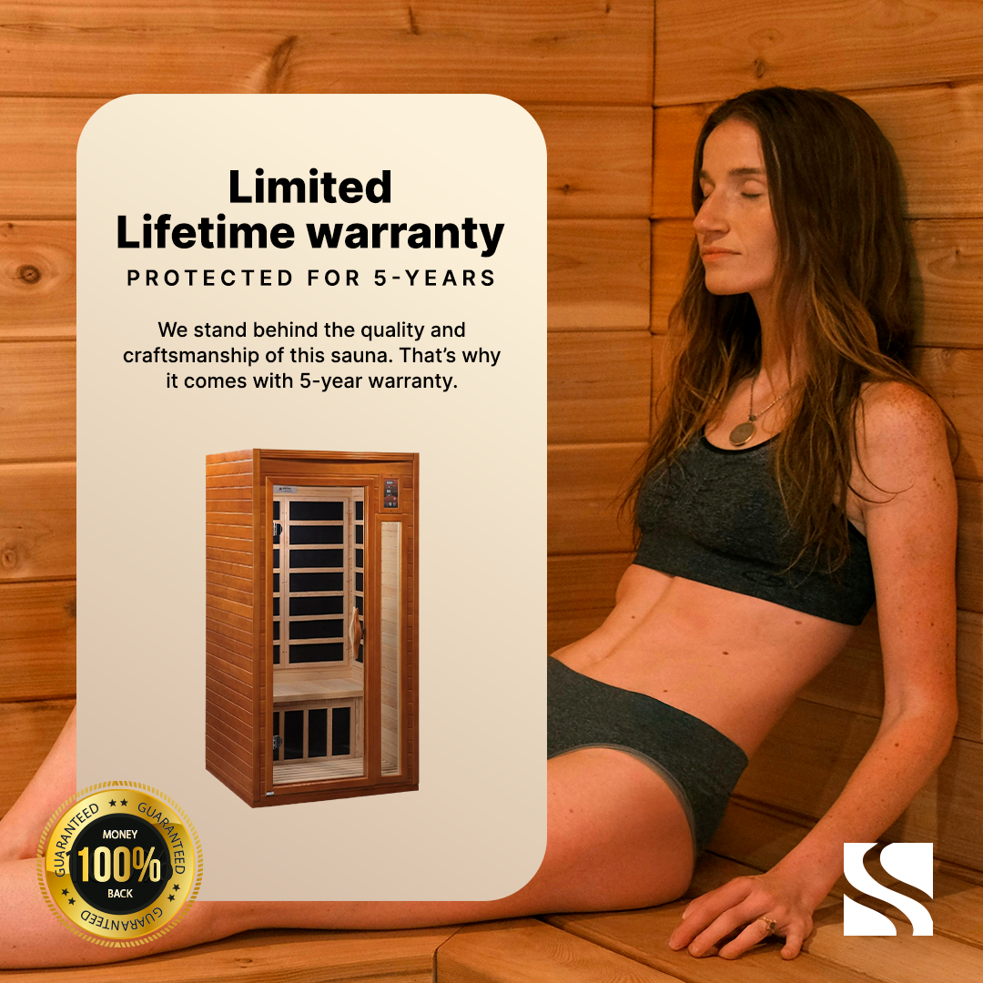 Trivano Living- "Gracia" 1-2-person Low EMF FAR Infrared Sauna DYN-6119-01-Sauna-Trivano Living-Trivano Living