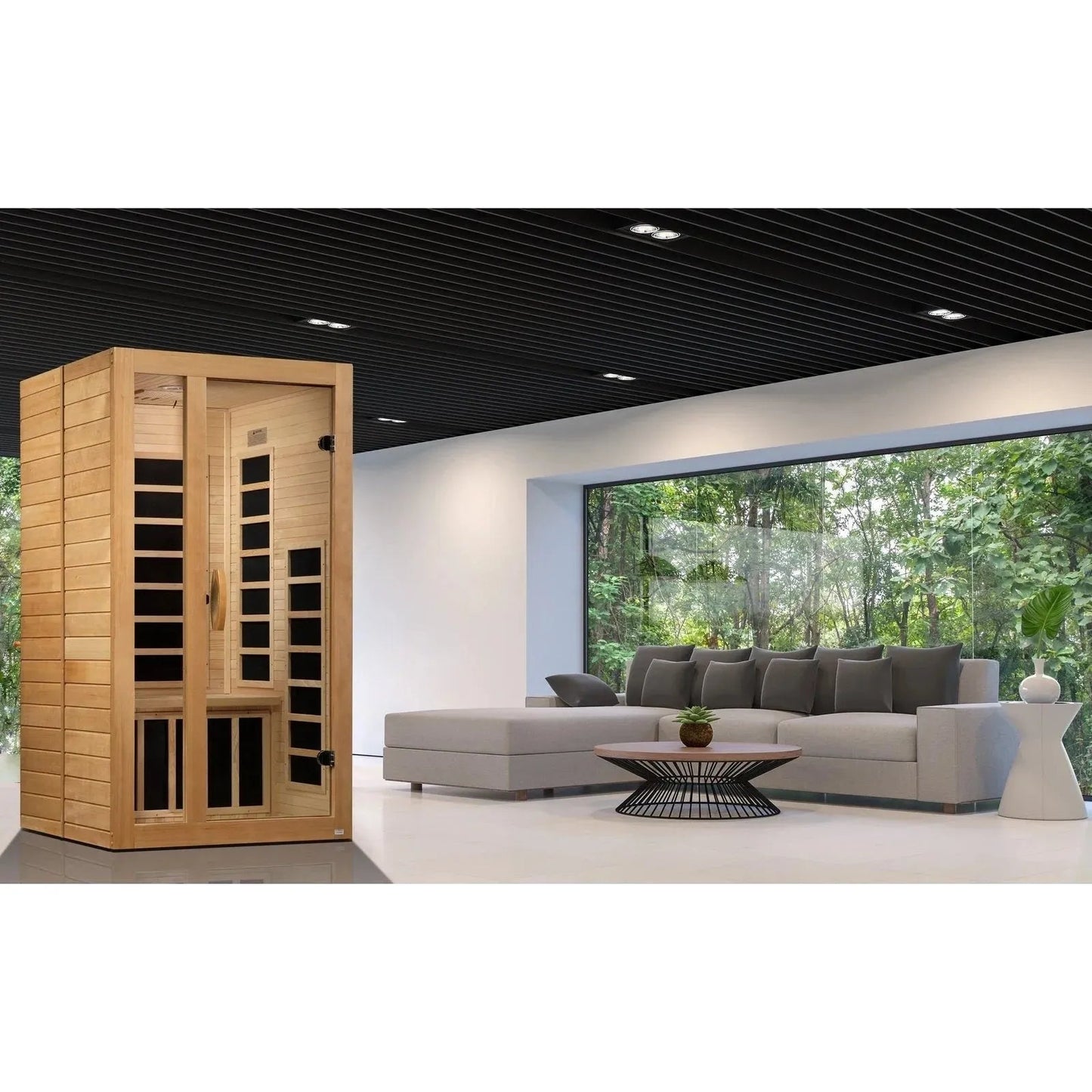 Trivano Living- "Gracia" 1-2-person Low EMF FAR Infrared Sauna DYN-6119-01-Sauna-Trivano Living-Trivano Living