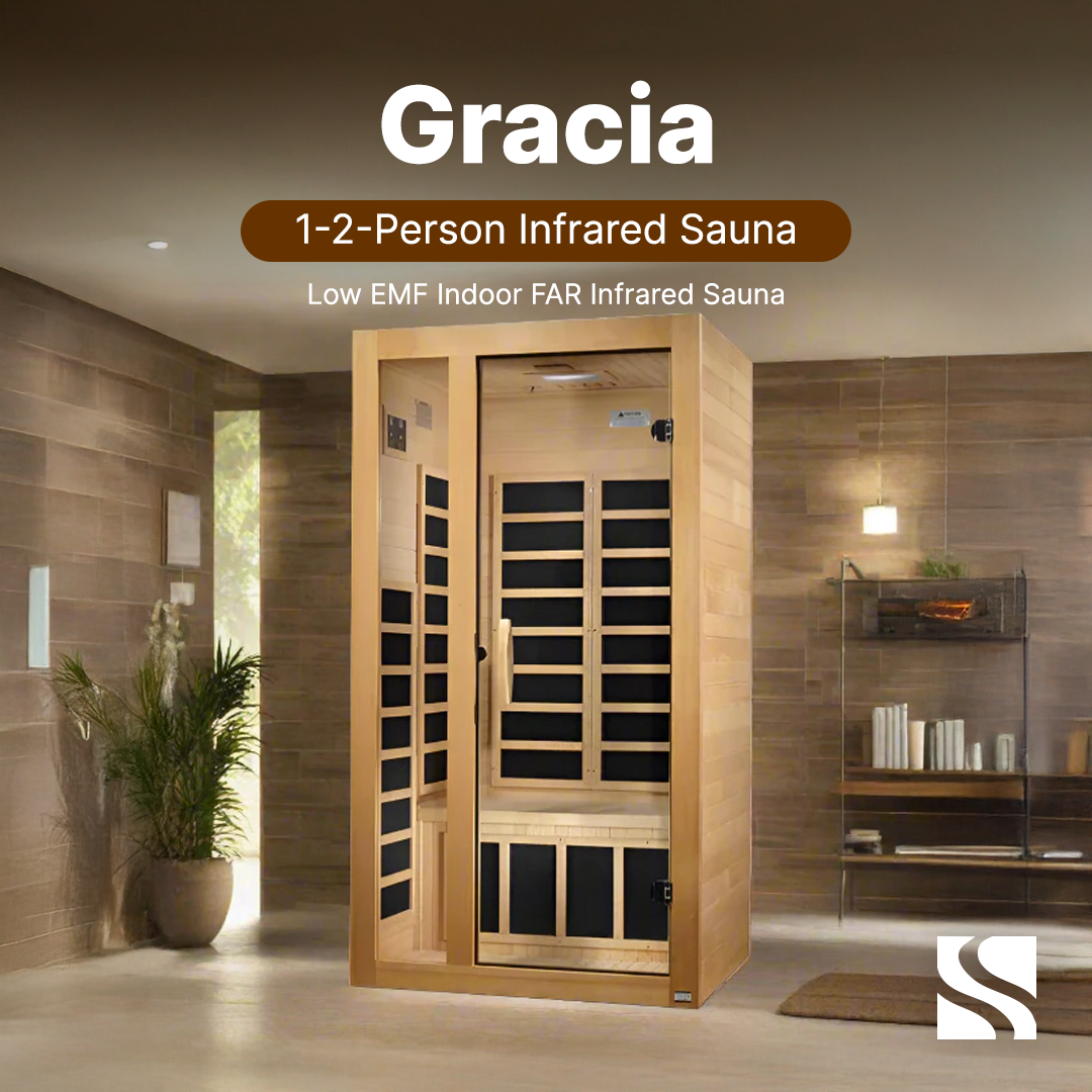 Trivano Living- "Gracia" 1-2-person Low EMF FAR Infrared Sauna DYN-6119-01-Sauna-Trivano Living-Trivano Living