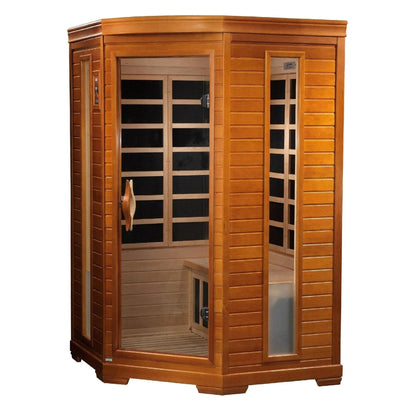 Trivano Living- "Heming" 2-person Corner Low EMF FAR Infrared Sauna - DYN-6225-02-Sauna-Trivano Living-Trivano Living