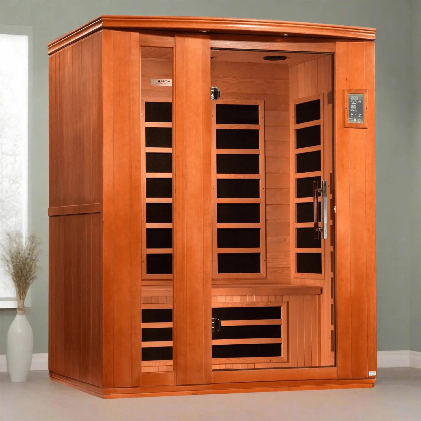 Trivano Living- "Lugano" 3-person Low EMF FAR Infrared Sauna DYN-6336-02-Sauna-Trivano Living-Trivano Living