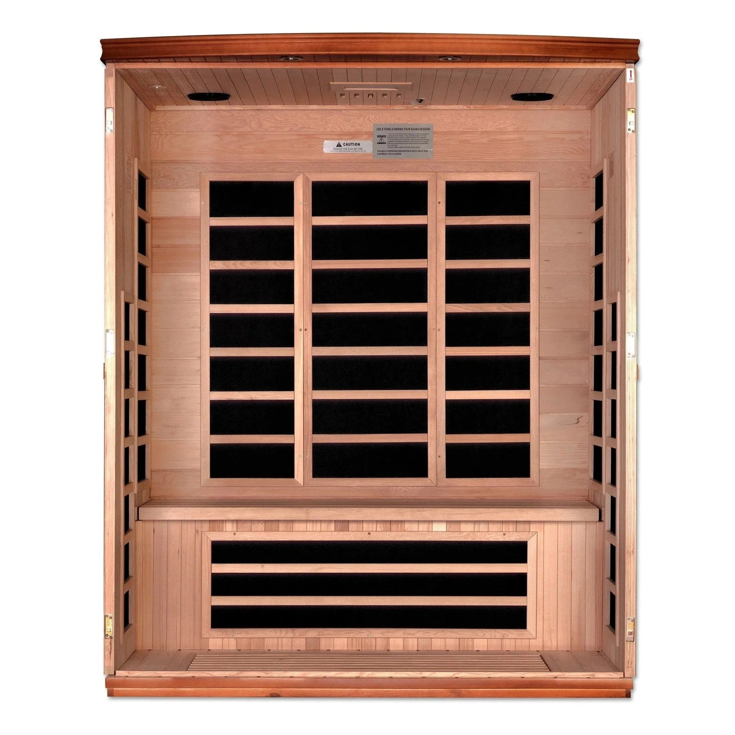 Trivano Living- "Lugano" 3-person Low EMF FAR Infrared Sauna DYN-6336-02-Sauna-Trivano Living-Trivano Living
