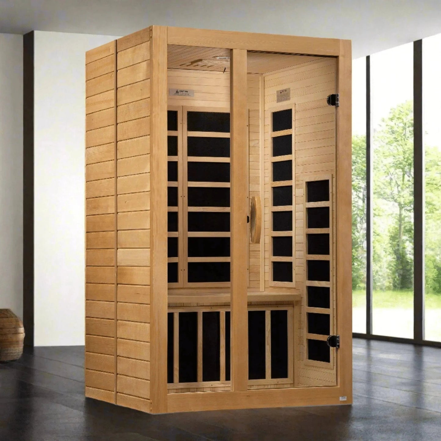 Trivano Living- "Santiago" 2-person Low EMF FAR Infrared Sauna DYN-6209-01-Sauna-Trivano Living-Trivano Living