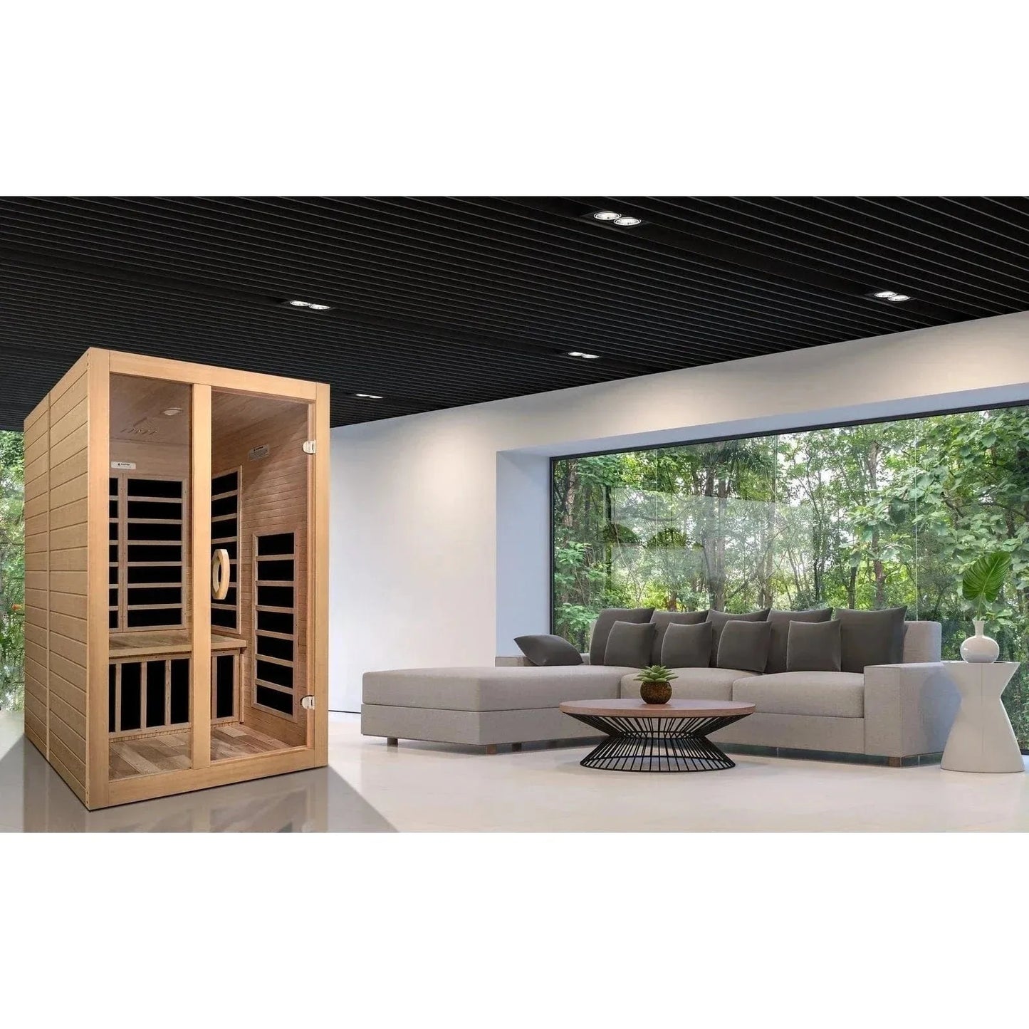 Trivano Living- "Santiago" 2-person Low EMF FAR Infrared Sauna DYN-6209-01-Sauna-Trivano Living-Trivano Living